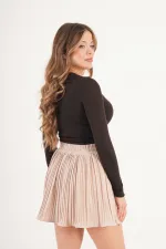 İçi Şortlu Beli Lastikli Toptan Taş Etek