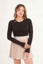 İçi Şortlu Beli Lastikli Toptan Taş Etek