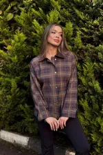 Ekose Desen Çıtçıt Kapamalı Toptan Trençkot