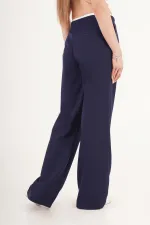 Bel Çift Bantlı Lacivert Toptan Pantolon