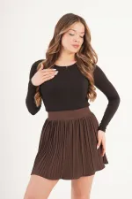 Jupe-short doublée avec taille élastique, en vente en gros