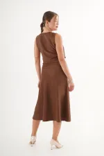 Premium Yelek Etek Taba Süet Toptan İkili Takım