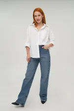 Tek Cepli Toptan Ekru Gömlek