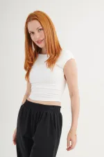 Bel Lastikli Paça Detaylı Cepli Toptan Siyah Pantolon