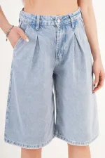Jeans taille haute bleus en gros