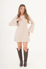 Thessaloniki Knitted Stone Embellished Wholesale Stone Dress