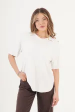 Dikişsiz Bisiklet Yaka Toptan Beyaz Tişört