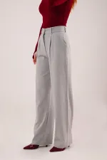 Premium Model Oturtmalı Toptan Gri Pantolon
