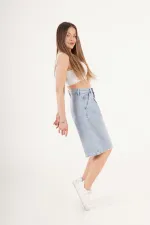 Jeans taille haute bleus en gros