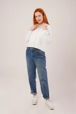 Tek Cepli Mavi Çizgili Toptan Gömlek