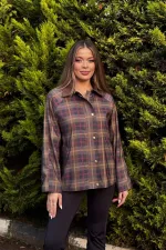 Ekose Desen Çıtçıt Kapamalı Toptan Trençkot