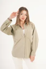 Çıtçıt Kapamalı Haki Mevsimlik Toptan Ceket