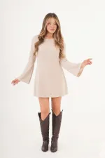 Thessaloniki Knitted Stone Embellished Wholesale Stone Dress