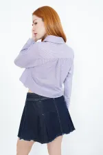 Cepcik Ve Düğme Detaylı Kot Toptan Etek