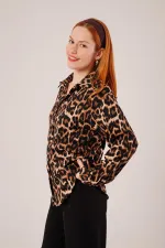 Leopar Desen Rahat Kalıp Toptan Gömlek