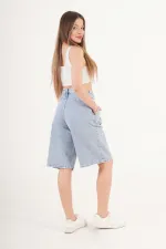 Jeans taille haute bleus en gros