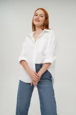 Tek Cepli Toptan Ekru Gömlek