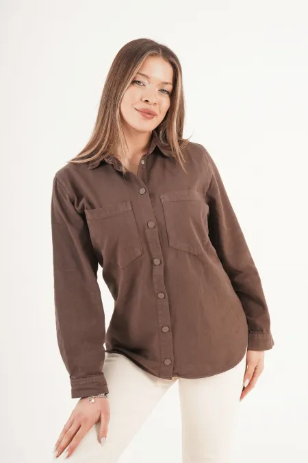 Çıtçıt Kapamalı Kahve Mevsimlik Toptan Ceket