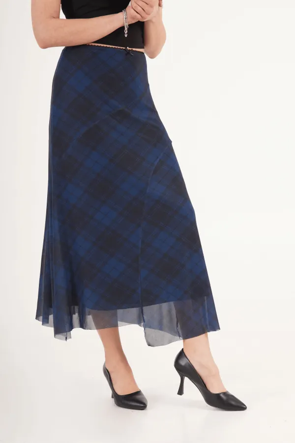 Jupe asymétrique à carreaux Saks Wholesale