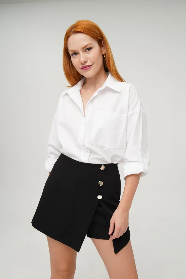 Tek Cepli Toptan Ekru Gömlek