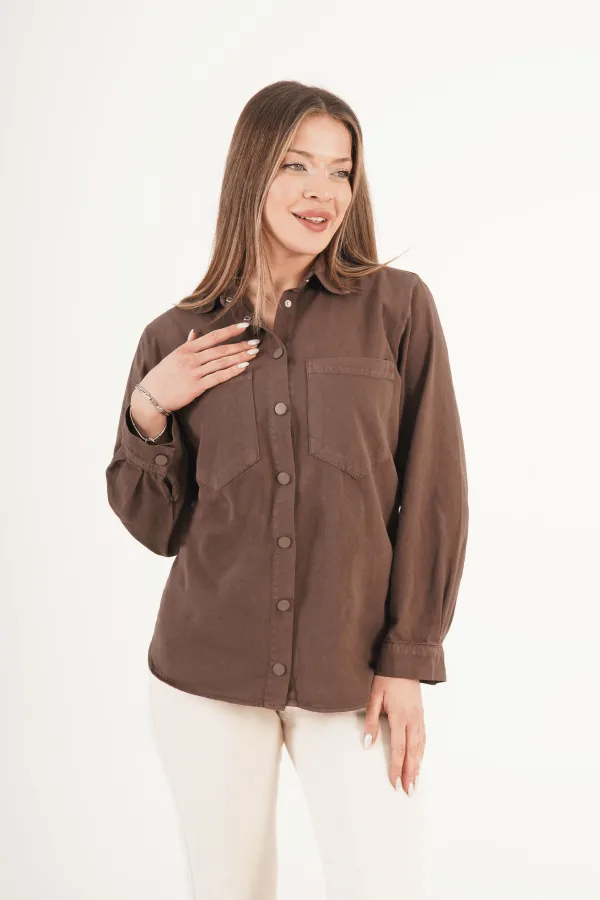 Çıtçıt Kapamalı Kahve Mevsimlik Toptan Ceket