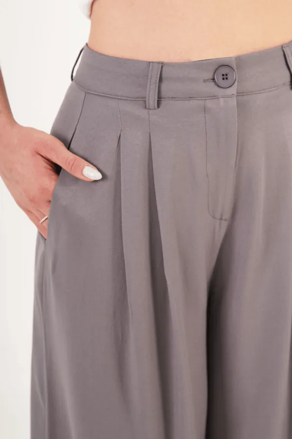 Piliseli Çift Cepli Salaş Toptan Vizon Pantolon