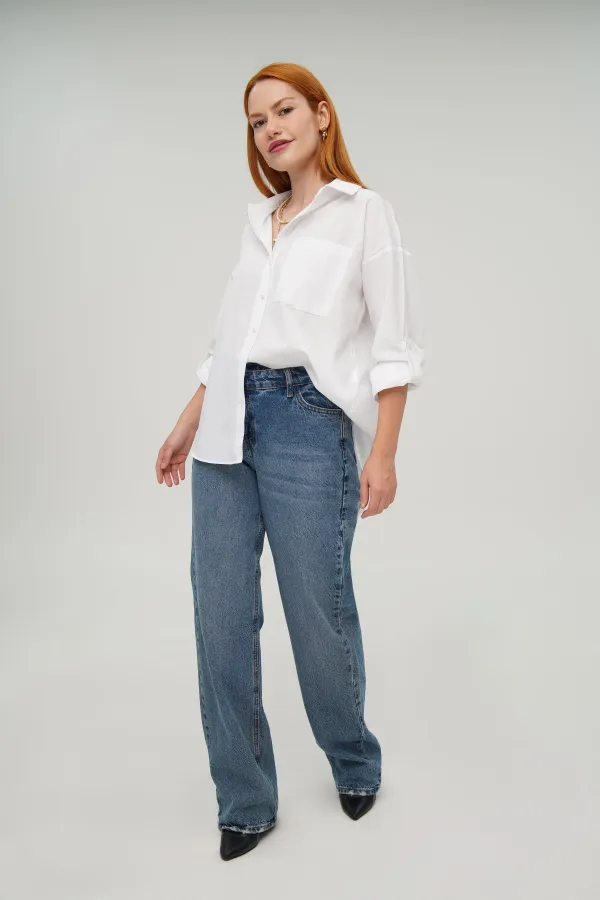 Tek Cepli Toptan Ekru Gömlek