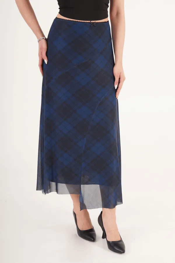 Jupe asymétrique à carreaux Saks Wholesale