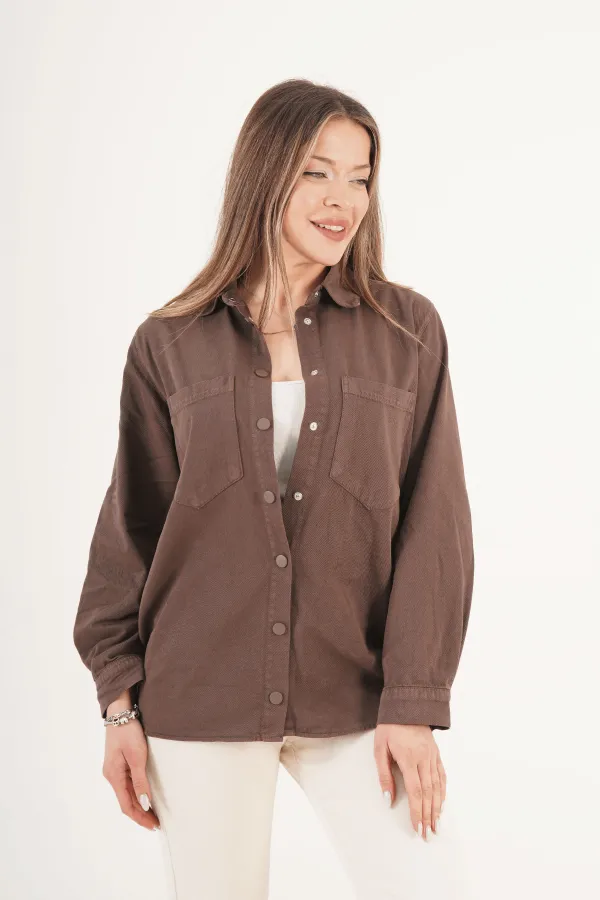 Çıtçıt Kapamalı Kahve Mevsimlik Toptan Ceket