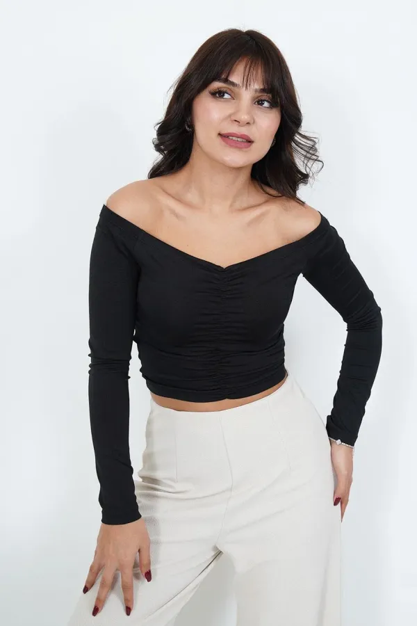 Chemisier noir sans bretelles en gros