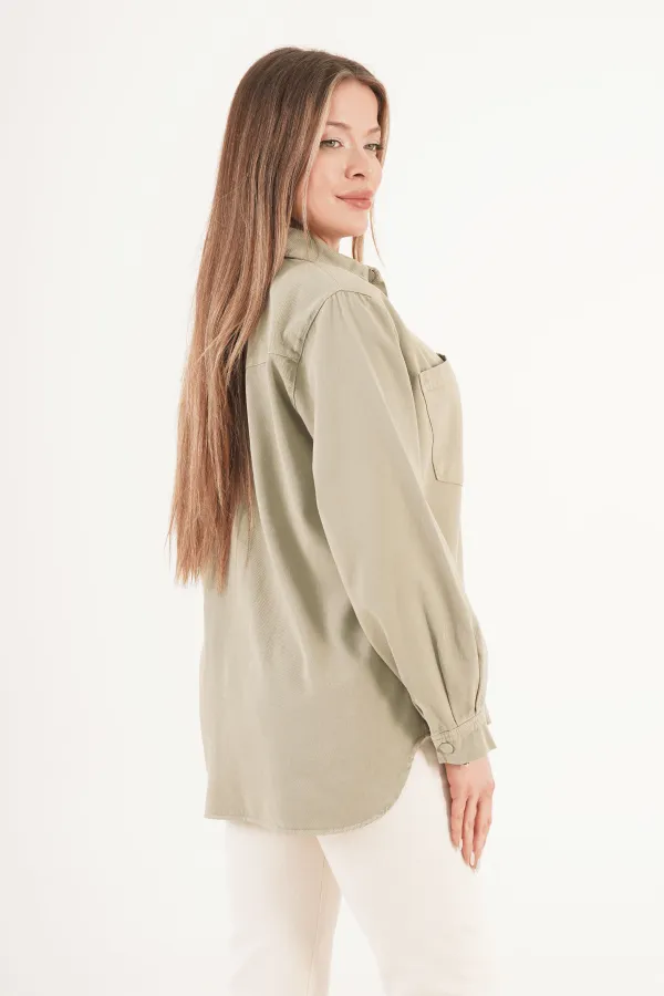 Çıtçıt Kapamalı Haki Mevsimlik Toptan Ceket