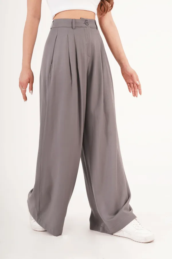 Piliseli Çift Cepli Salaş Toptan Vizon Pantolon