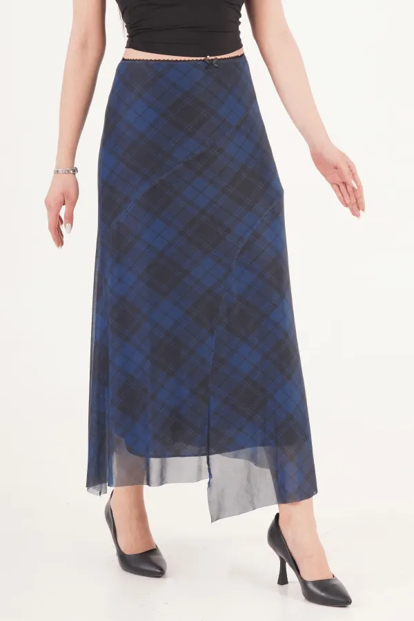 Jupe asymétrique à carreaux Saks Wholesale