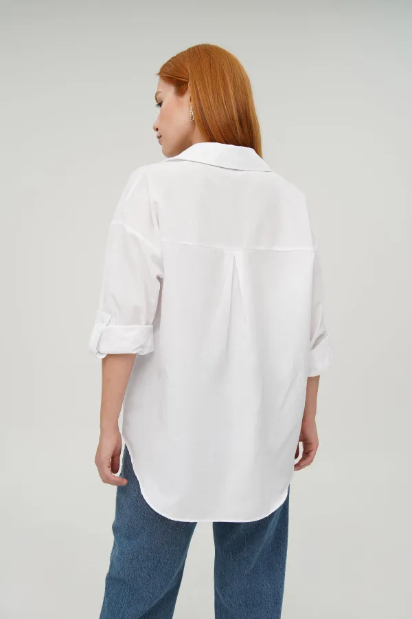 Tek Cepli Toptan Ekru Gömlek
