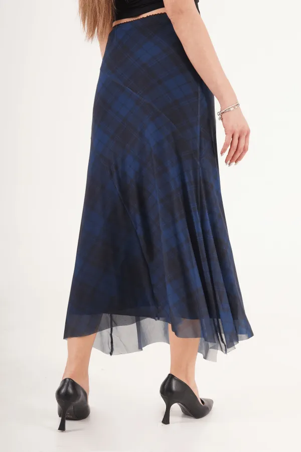 Jupe asymétrique à carreaux Saks Wholesale