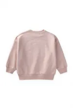 Sequined Crescent Moon and Star Embroidered Sweatshirt, Ages 2-8, Powder Pink