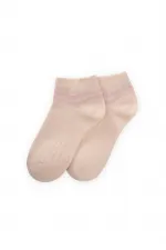 Children's Booties with Striped Ankles, 5-12 Years Old, Powder