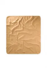 Lace Embroidered Single Layer Muslin Blanket 100x100 cm +/- 3 cm Mustard Yellow