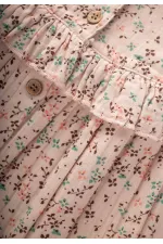 Robe en mousseline à motif croustillant, rose poudré, 0-8 ans