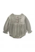 Fisto Yakalı Mevsimlik Müslin Zıbın 0-2 Yaş Su Yeşili