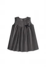 Robe sans manches en velours gris 0-7 ans