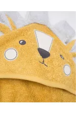 Aslan Figürlü Bebek Havlu 75x75 cm Hardal Sarı