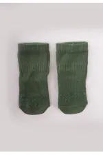 Chaussettes antidérapantes pour ramper, 6-24 mois, vert kaki