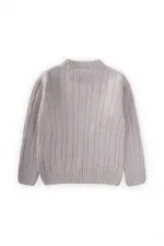 Pull en maille pour cheveux, 1-8 ans, pierre