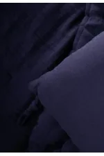 Müslin Bebek Yatak Koruma Yastık Seti (Yıkanmıştır) 32X180 cm +/- 2 cm Lacıvert