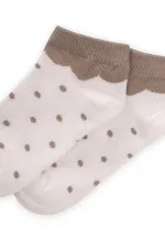 Polka Dot Children's Bootie Socks 5-12 Years Mink