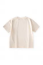 Roket Baskılı T-Shirt 2-12 Yaş Ekru