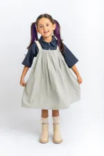 Pileli Tencel Jile 2-7 Yaş Mint Yeşili