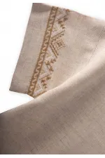 Embroidered Sleeves Shirt Shorts Linen Suit 2-7 Years Natural