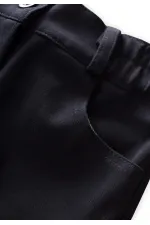 Pantalon en gabardine de lycra, bleu marine, 2-7 ans